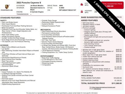 Used 2022 Porsche Cayenne S