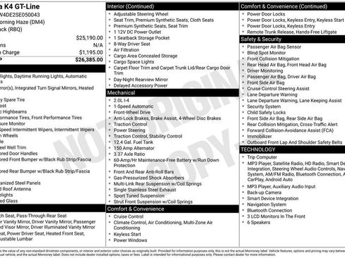 Used 2025 Kia K4 GT-Line FWD image 2