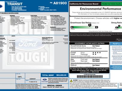 Used 2023 Ford Transit 250 148 High Roof Extended w/ Load Area Protection Package