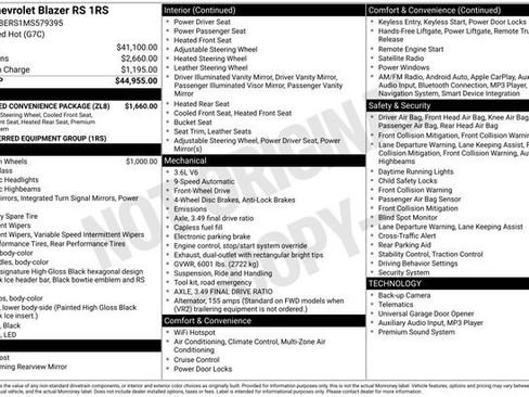 Certified 2021 Chevrolet Blazer RS w/ Enhanced Convenience Package image 5