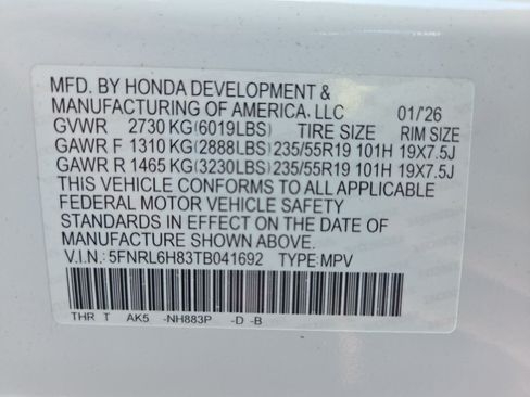 Used 2026 Honda Odyssey Touring image 35