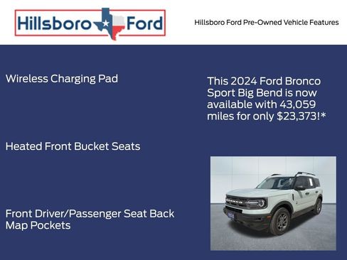Used 2024 Ford Bronco Sport Big Bend w/ Convenience Package AWD/4WD image 9