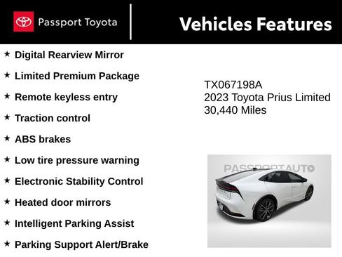 Used 2023 Toyota Prius Limited w/ Limited Premium Package image 9