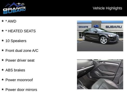 Used 2015 Audi A3 2.0T Premium w/ Audi MMI Navigation Plus AWD/4WD image 2