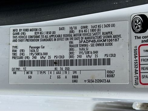 Used 2019 Ford Fiesta SE w/ Equipment Group 201A FWD image 12
