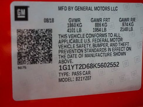 Used 2019 Chevrolet Corvette Z06 RWD image 19
