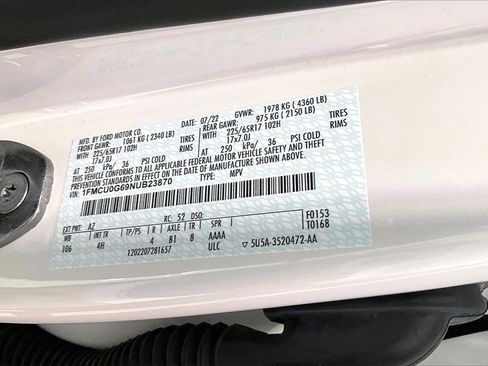 Used 2022 Ford Escape SE w/ Convenience Package image 8