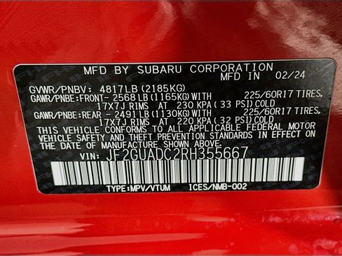 Used 2024 Subaru Crosstrek 2.0i Premium AWD/4WD image 12