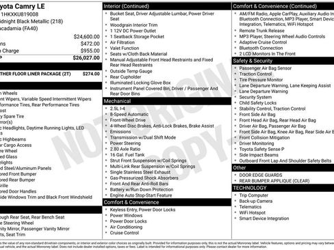 Used 2019 Toyota Camry LE image 17