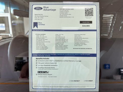 Used 2025 GMC Savana 2500 w/ Driver Convenience Package RWD image 5