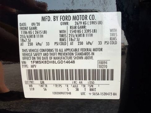 Used 2020 Ford Explorer XLT w/ Equipment Group 202A AWD/4WD image 46