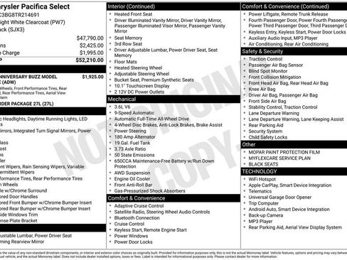 New 2026 Chrysler Pacifica Select image 6