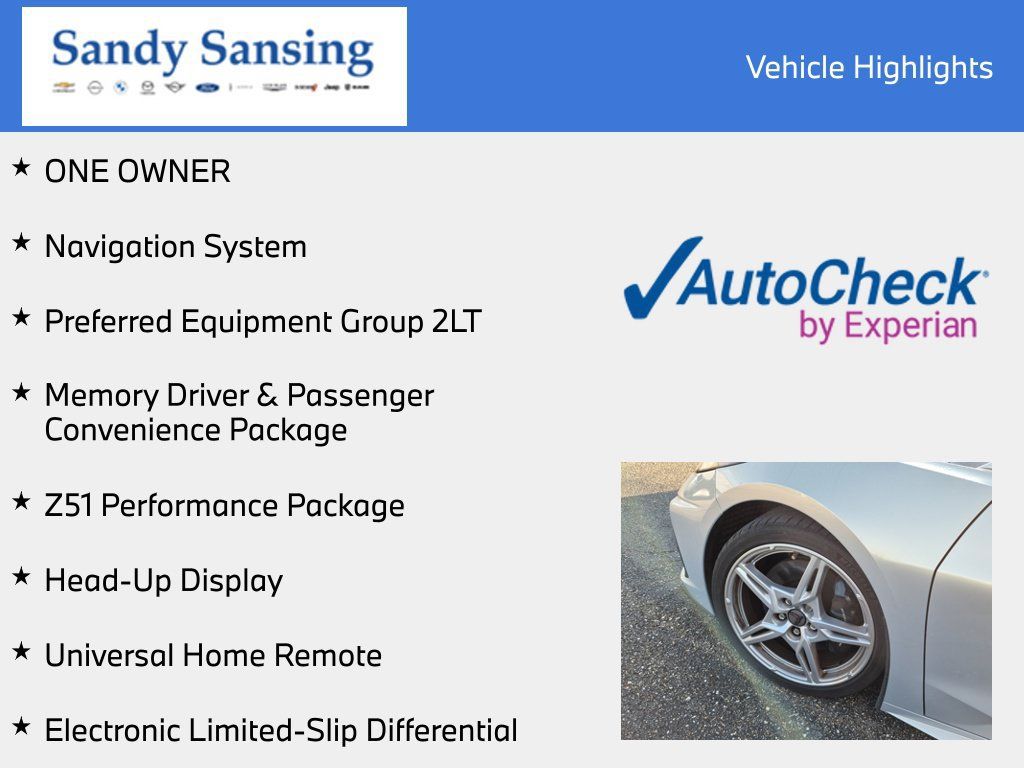 Used 2022 Chevrolet Corvette Stingray Preferred Cpe w/ Z51 Performance Package RWD image 7