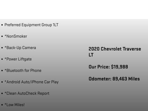 Used 2020 Chevrolet Traverse LT AWD/4WD image 6