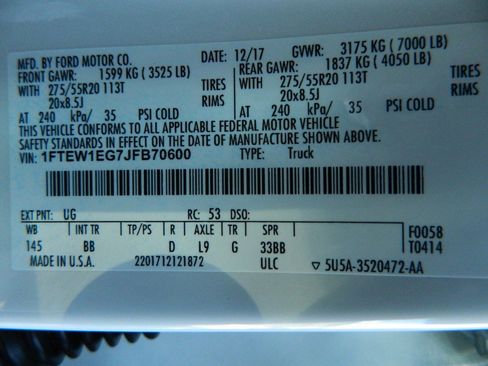 Used 2018 Ford F150 Platinum w/ Equipment Group 701A Luxury image 24