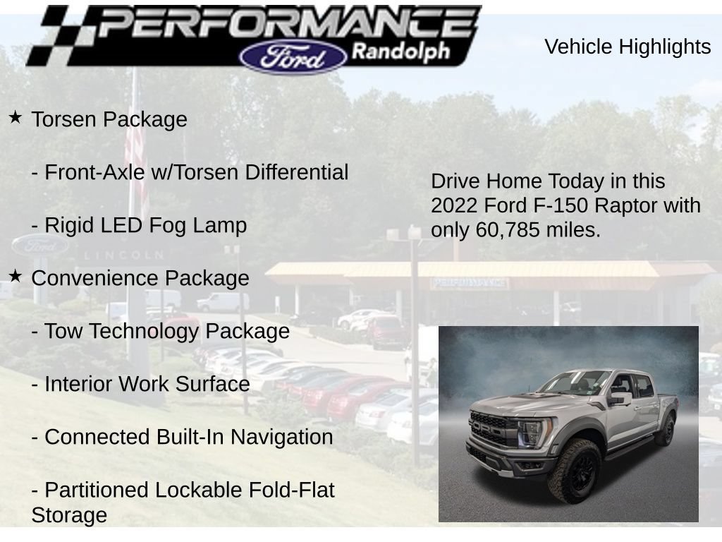 Used 2022 Ford F150 Raptor w/ Equipment Group 801A High AWD/4WD image 8