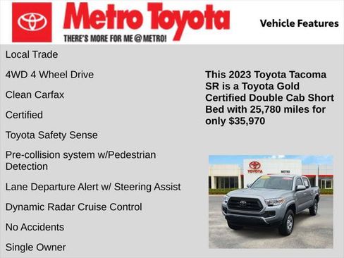 Certified 2023 Toyota Tacoma SR AWD/4WD image 6