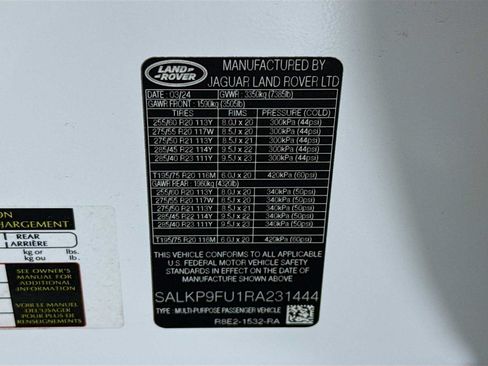 Certified 2024 Land Rover Range Rover SE AWD/4WD image 32