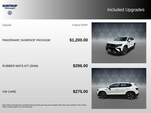 Used 2023 Volkswagen Taos SE w/ Panoramic Sunroof Package AWD/4WD image 2