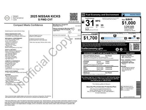 Certified 2025 Nissan Kicks S FWD image 29