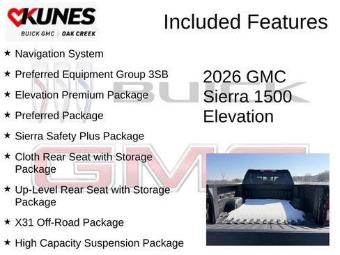 New 2026 GMC Sierra 1500 Elevation w/ Elevation Premium Package AWD/4WD image 2