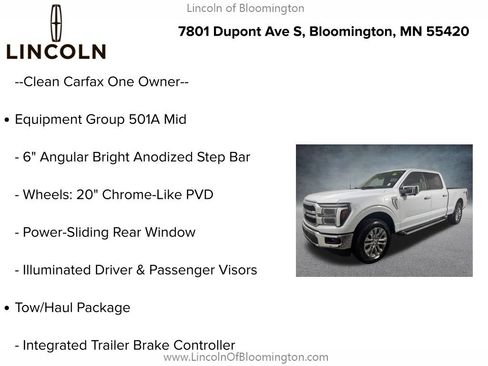 Used 2025 Ford F150 Lariat w/ Equipment Group 501A Mid AWD/4WD image 5