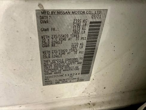 Used 2021 Nissan Murano SL w/ SL Moonroof Package image 29