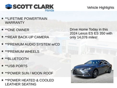 Used 2024 Lexus ES 350 w/ Premium Package image 11