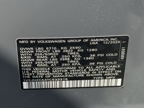 Used 2026 Volkswagen Atlas SE FWD image 38