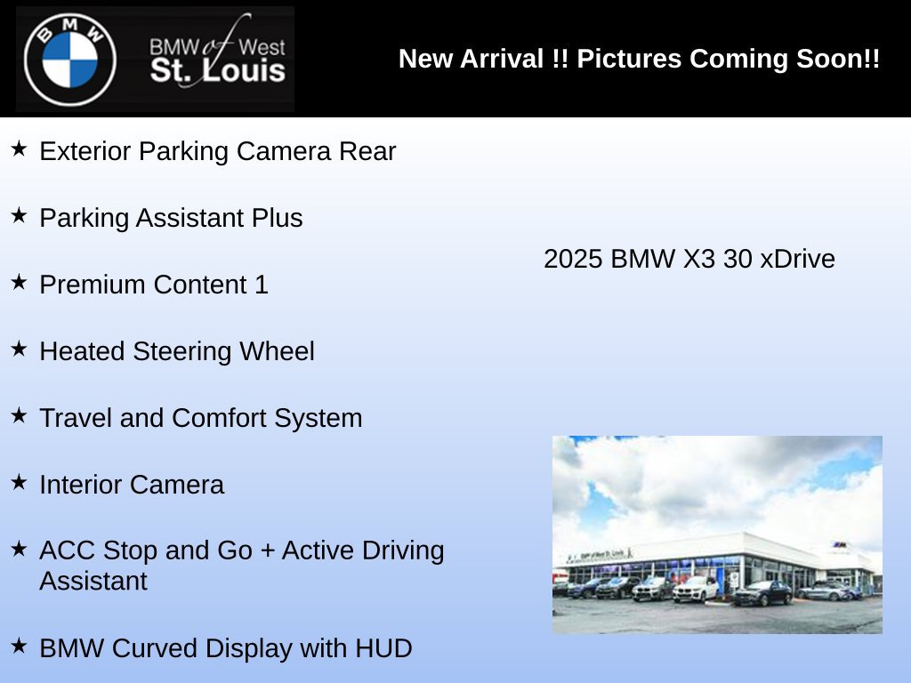 Used 2025 BMW X3 xDrive30i w/ Premium Package AWD/4WD image 4