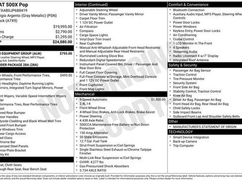 Used 2018 FIAT 500X Pop w/ Popular Equipment Group image 50