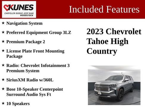 Used 2023 Chevrolet Tahoe High Country w/ Premium Package 2 image 3