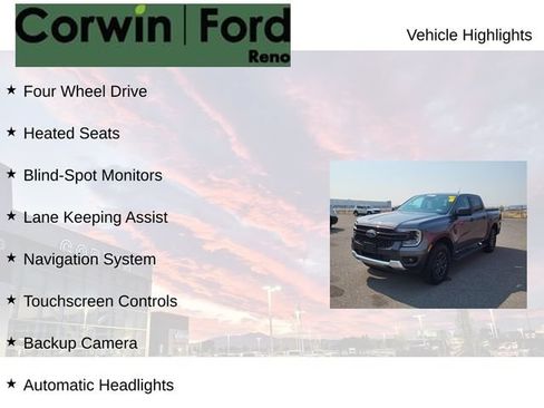 Used 2024 Ford Ranger XLT w/ Equipment Group 301A High AWD/4WD image 7