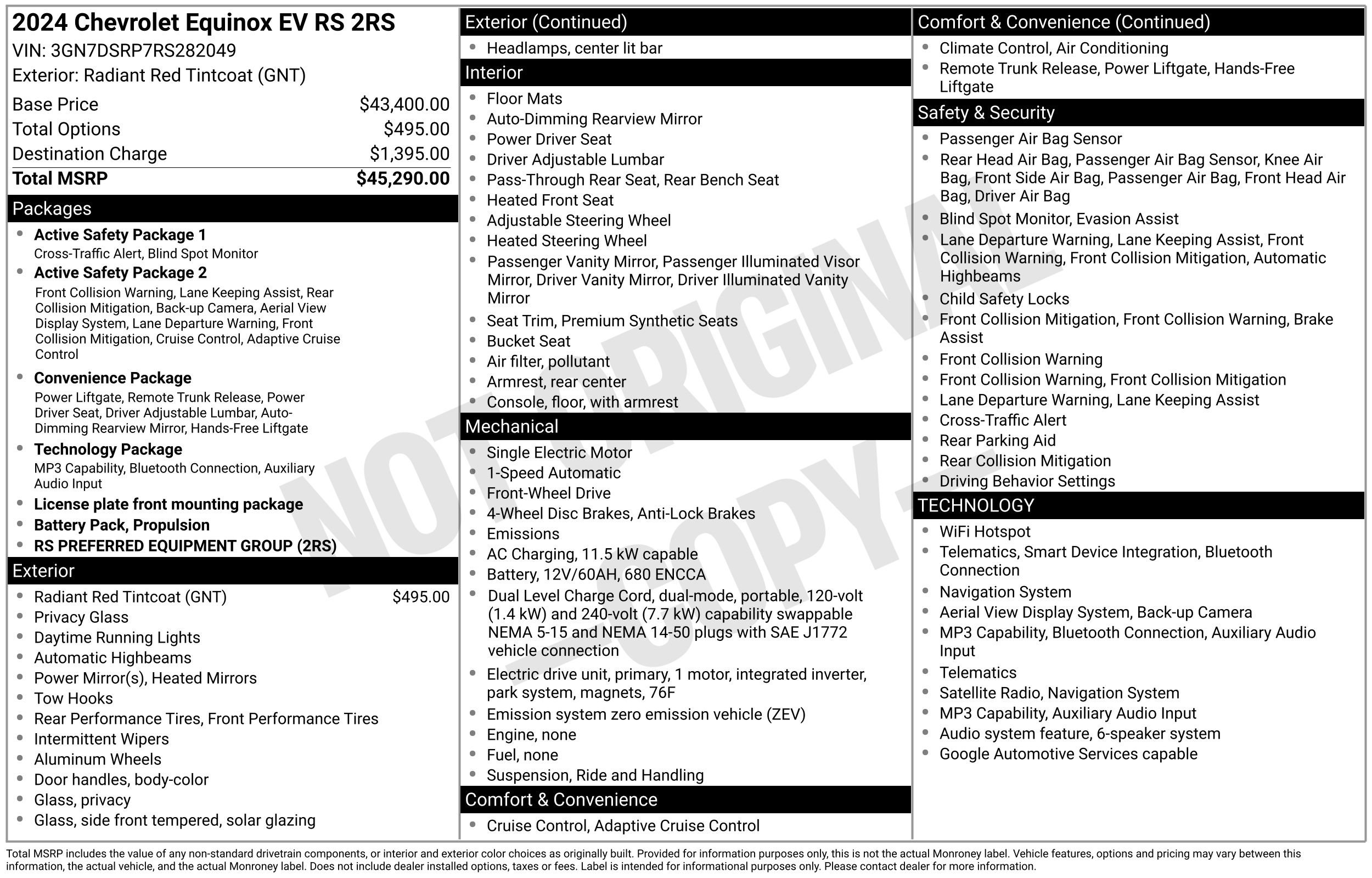 Used 2024 Chevrolet Equinox EV RS FWD image 2