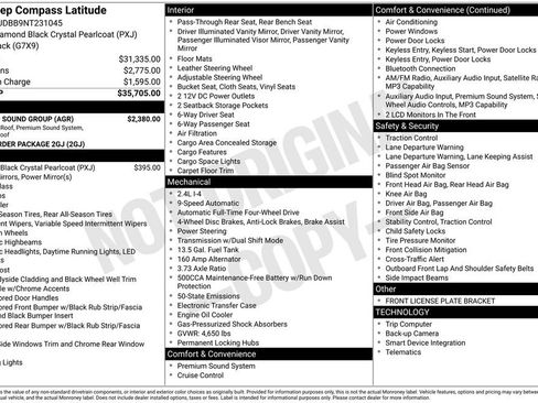 Used 2022 Jeep Compass Latitude w/ Sun and Sound Group AWD/4WD image 26