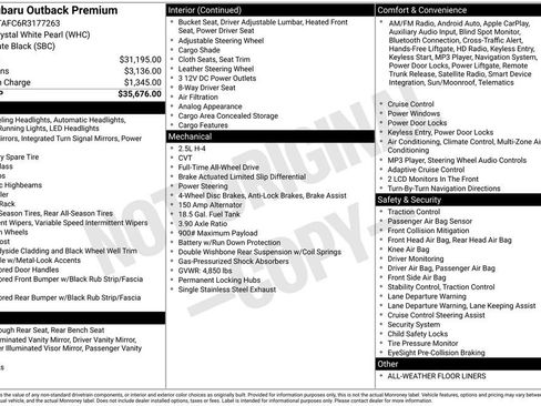 Used 2024 Subaru Outback Premium image 33