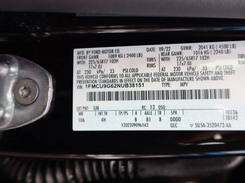 Used 2022 Ford Escape SE w/ Convenience Package image 44