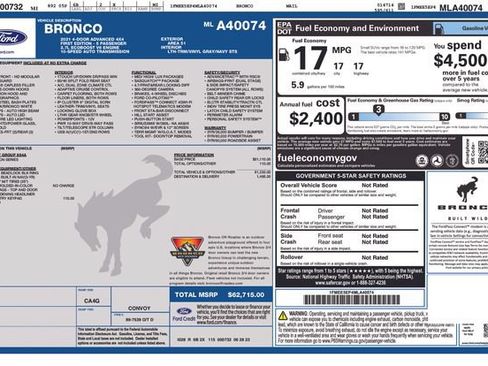 Used 2021 Ford Bronco First Edition AWD/4WD image 18