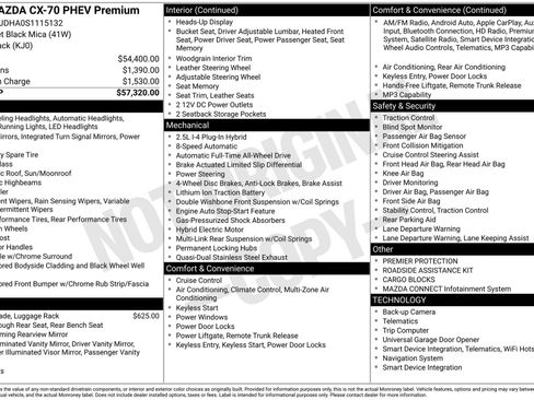 Certified 2025 MAZDA CX-70 Plug-In Hybrid w/ Premium Pkg image 29