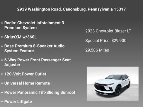 Used 2023 Chevrolet Blazer LT w/ Sound & Technology Package AWD/4WD image 7