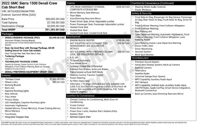Used 2022 GMC Sierra 1500 Denali w/ Denali Reserve Package AWD/4WD image 43