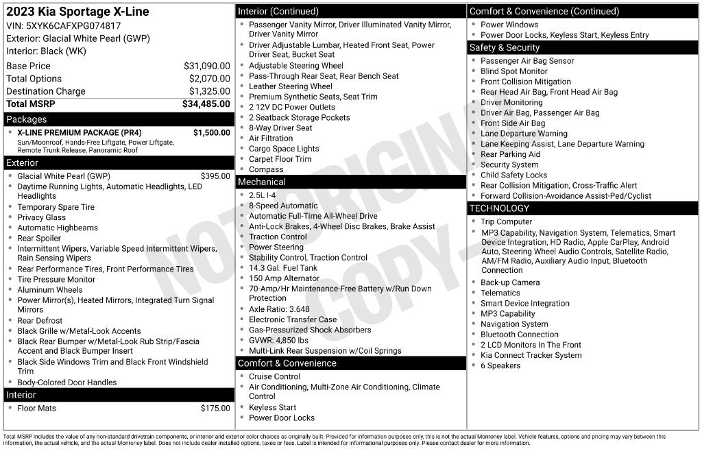Certified 2023 Kia Sportage X-Line w/ X-Line Premium Package AWD/4WD image 34