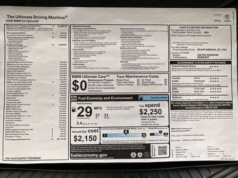 New 2026 BMW X3 xDrive30 w/ Premium Package image 38