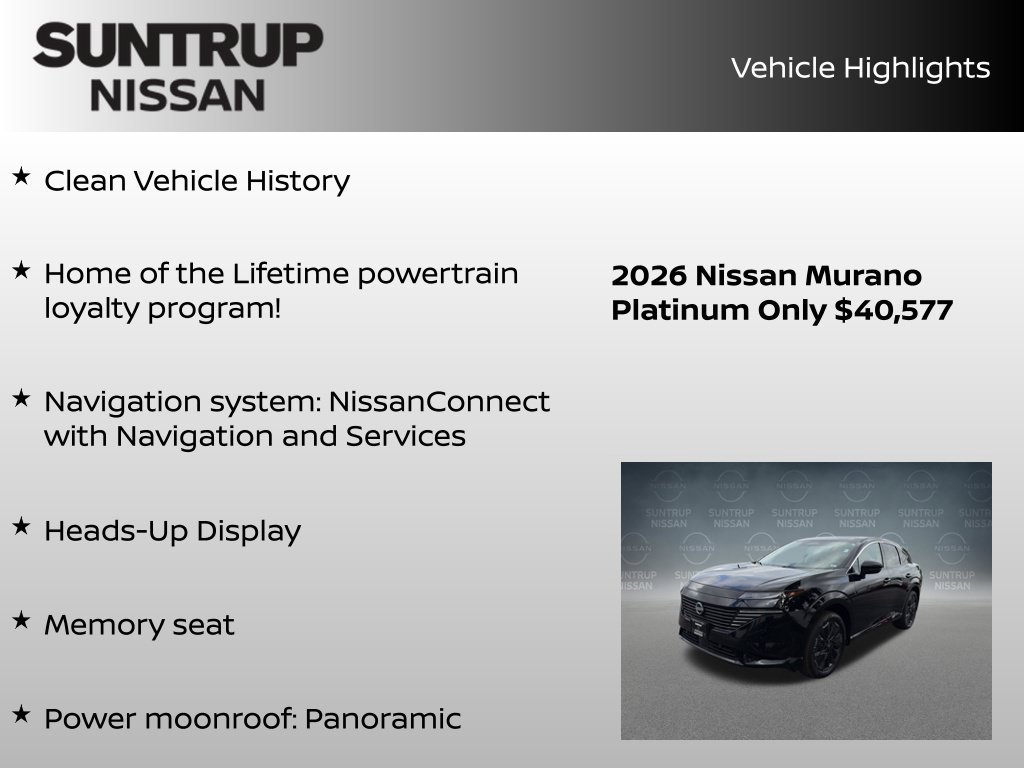 Certified 2026 Nissan Murano Platinum w/ Cargo Package AWD/4WD image 8