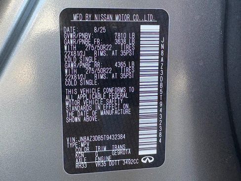 New 2026 INFINITI QX80 SPORT AWD w/ Sport Exterior Package image 18