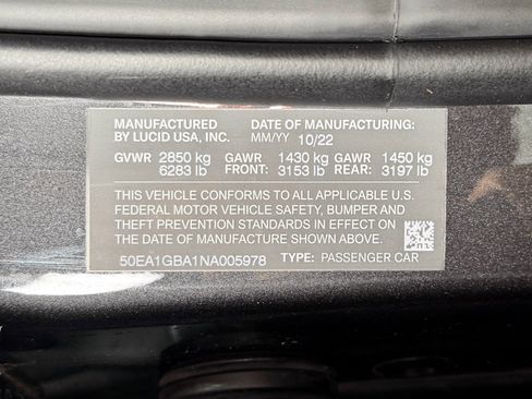 Used 2022 Lucid Air Grand Touring AWD/4WD image 31
