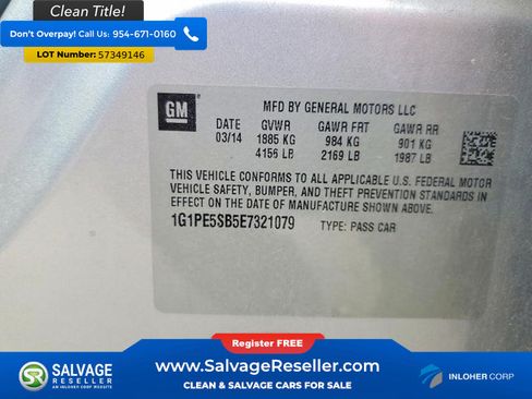 Used 2014 Chevrolet Cruze LT w/ RS Package FWD image 16