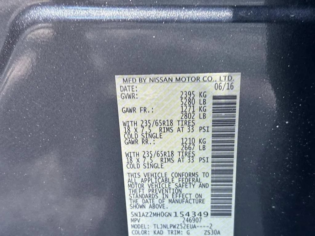 Used 2016 Nissan Murano S AWD/4WD image 31