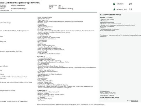 Used 2025 Land Rover Range Rover Sport SE image 2