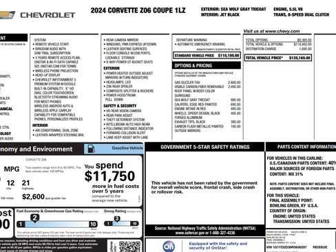 Used 2024 Chevrolet Corvette Z06 RWD image 32